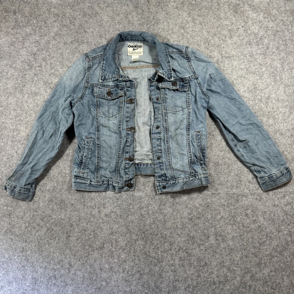 OshKosh B'gosh Classic Denim Jacket 12/12A Blue Light Wash Cotton